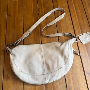 Latico Cream Leather Satchel